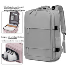 Load image into Gallery viewer, Men's Waterproof Laptop Backpack | Travel &amp; Business Nylon Bag with Dry-Wet Separation