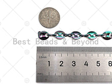 Load image into Gallery viewer, High Quality Rainbow Hand Made Oval Anchor / Mariner Chain,Wholesale bulk Chain, 7x9mm, sku#M338