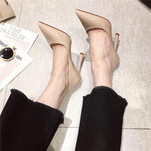 Load image into Gallery viewer, Women's Pointed-Toe Patent Leather Stiletto Heels | Slip-On Dress Pumps