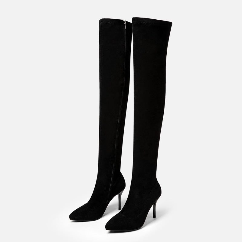 Women's Over-the-Knee Stiletto Boots – Suede High Heel Nightclub Boots