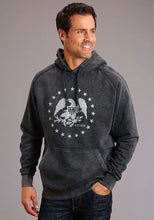Load image into Gallery viewer, Stetson Eagle And Star (Black) - Men's Hoodie Sweatshirt