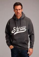 Load image into Gallery viewer, Stetson 1865 Applique Script (Grey) - Men's Hoodie Sweatshirt