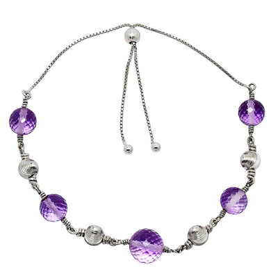 Premium Amethyst Checker - Brazil Bracelet B-1024 11-EB10029