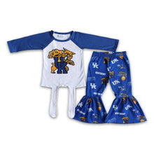 Load image into Gallery viewer, Wildcats print long sleeve bell bottom pants team set