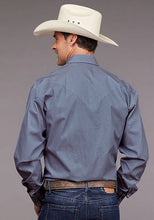 Load image into Gallery viewer, Stetson 2030 Diamond Neat (Blue) - Men's Western Shirt