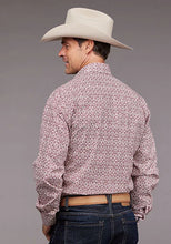 Load image into Gallery viewer, Stetson 2036 Vintage Print (Wine) - Men's Western Shirt