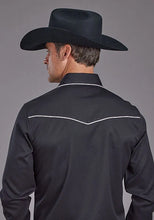 Load image into Gallery viewer, Stetson 2302 Rugged Twill (Black) - Men's Western Shirt