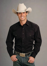 Load image into Gallery viewer, Stetson 4296 Solid (Black) - Men's Western Shirt