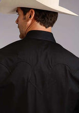 Load image into Gallery viewer, Stetson 0158 Solid Poplin (Black) - Men's Western Shirt