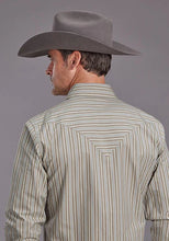 Load image into Gallery viewer, Stetson 2148 Dobby Stripe (Brown) - Men's Western Shirt