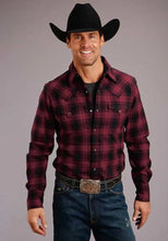 Load image into Gallery viewer, Stetson Check Mate (Black) - Men's Western Shirt