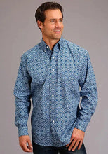 Load image into Gallery viewer, Stetson Royal Baroque (Blue) - Men's Western Shirt