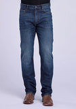 Stetson 1210 Straight Fit (Orange/Dark Wash) - Men's Jeans