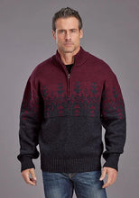 Load image into Gallery viewer, Stetson 2308 Quarter Zip (Red) - Men's Sweater