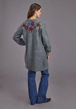 Load image into Gallery viewer, Stetson 2264 Embroidered Cardigan (Grey) - Women's Sweater