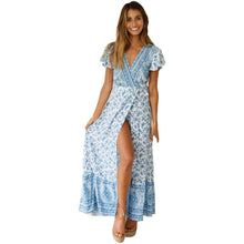 Load image into Gallery viewer, Spot Summer Casual Holiday Floral Print Dress Sexy Dress Women Clothing Wrap Dress