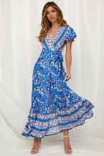 Load image into Gallery viewer, Spot Summer Casual Holiday Floral Print Dress Sexy Dress Women Clothing Wrap Dress