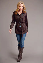 Load image into Gallery viewer, Stetson 1914 Solid (Chocolate) - Women's Long Shirt