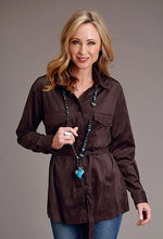 Load image into Gallery viewer, Stetson 1914 Solid (Chocolate) - Women's Long Shirt