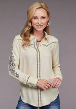 Load image into Gallery viewer, Stetson 2098 Twill Western (Cream) - Women's Blouse