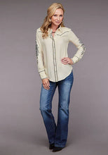Load image into Gallery viewer, Stetson 2098 Twill Western (Cream) - Women's Blouse