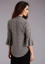 Load image into Gallery viewer, Stetson 2101 Aztec Geo Rounded (Black) - Women's Blouse