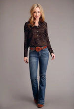 Load image into Gallery viewer, Stetson 1860 Bandana Print (Brown) - Women's Blouse