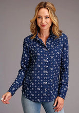Load image into Gallery viewer, Stetson 01120 Vintage Ditzy (Blue) - Women's Blouse