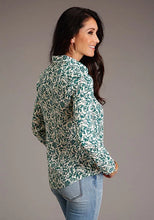 Load image into Gallery viewer, Stetson 1609 Floral Print (Green) - Women's Blouse