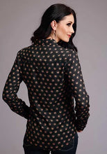 Load image into Gallery viewer, Stetson 00442 Horse Polkadot (Black) - Women's Blouse