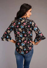 Load image into Gallery viewer, Stetson 00897 Feather Floral Rounded (Black) - Women's Blouse