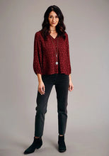 Load image into Gallery viewer, Stetson 1770 Western Ditzy V-Neck (Wine) - Women's Blouse