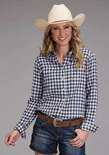 Load image into Gallery viewer, Stetson 00255 Double Sided Plaid (Navy) - Women's Blouse