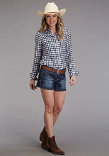 Load image into Gallery viewer, Stetson 00255 Double Sided Plaid (Navy) - Women's Blouse