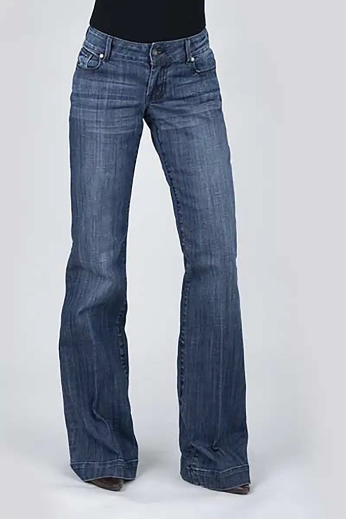 Stetson 214 Trouser Fit S Back Pocket ( Denim Dark Wash) - Women's Jeans