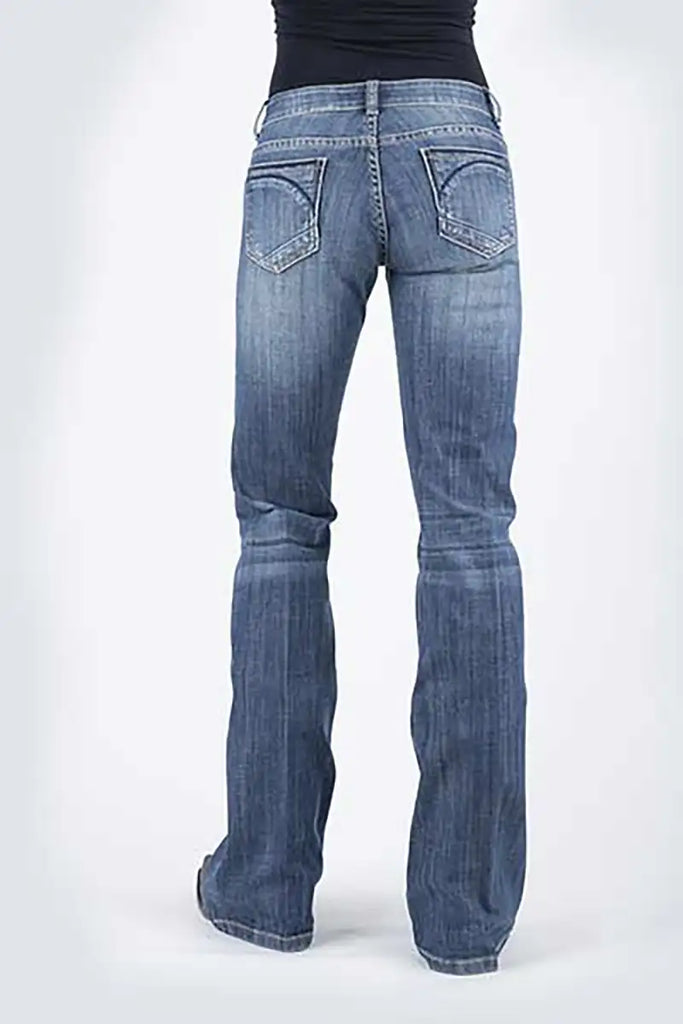Stetson 816 Classic Boot Cut Half Circle Pocket ( Denim Light Wash )- Women's Jeans
