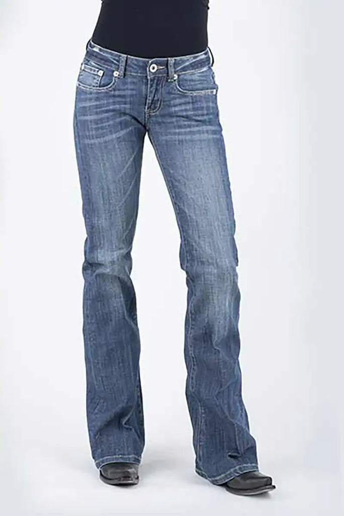 Stetson 816 Classic Boot Cut Half Circle Pocket ( Denim Light Wash )- Women's Jeans