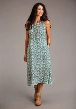 Load image into Gallery viewer, Stetson Floral Sleeveless Dress (Jade) - Women's Long Dress