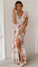 Load image into Gallery viewer, Spot Summer Casual Holiday Floral Print Dress Sexy Dress Women Clothing Wrap Dress