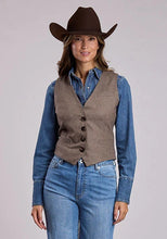 Load image into Gallery viewer, Stetson Herringbone Tweed - Women's Wool Vest