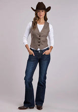 Load image into Gallery viewer, Stetson Herringbone Tweed - Women's Wool Vest