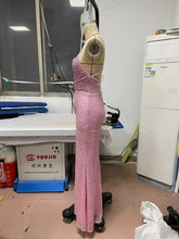 Load image into Gallery viewer, Spring Summer Dress Sleeveless Cami Dress Slim Fit Sheath Sequined Dress