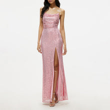 Load image into Gallery viewer, Spring Summer Dress Sleeveless Cami Dress Slim Fit Sheath Sequined Dress