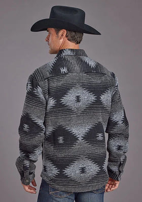 Stetson Aztec Flannel (Black) - Men's Wool Jacket