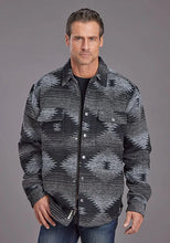 Load image into Gallery viewer, Stetson Aztec Flannel (Black) - Men's Wool Jacket