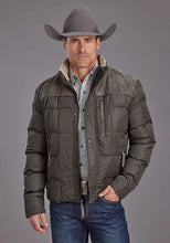 Load image into Gallery viewer, Stetson Novelty Solid Quilted (Grey) - Men's Nylon Jacket