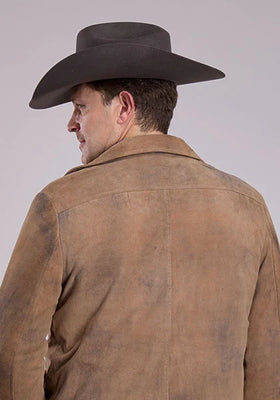 Stetson Novelty Solid Fleece Lined (Brown) - Men's Suede Jacket
