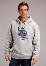 Load image into Gallery viewer, Stetson Distressed Shield (Grey) - Men's Hoodie Sweatshirt