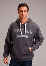Load image into Gallery viewer, Stetson White Logo (Grey) - Men's Hoodie Sweatshirt
