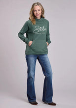Load image into Gallery viewer, Stetson Script Logo (Green) - Women's Hoodie Sweatshirt